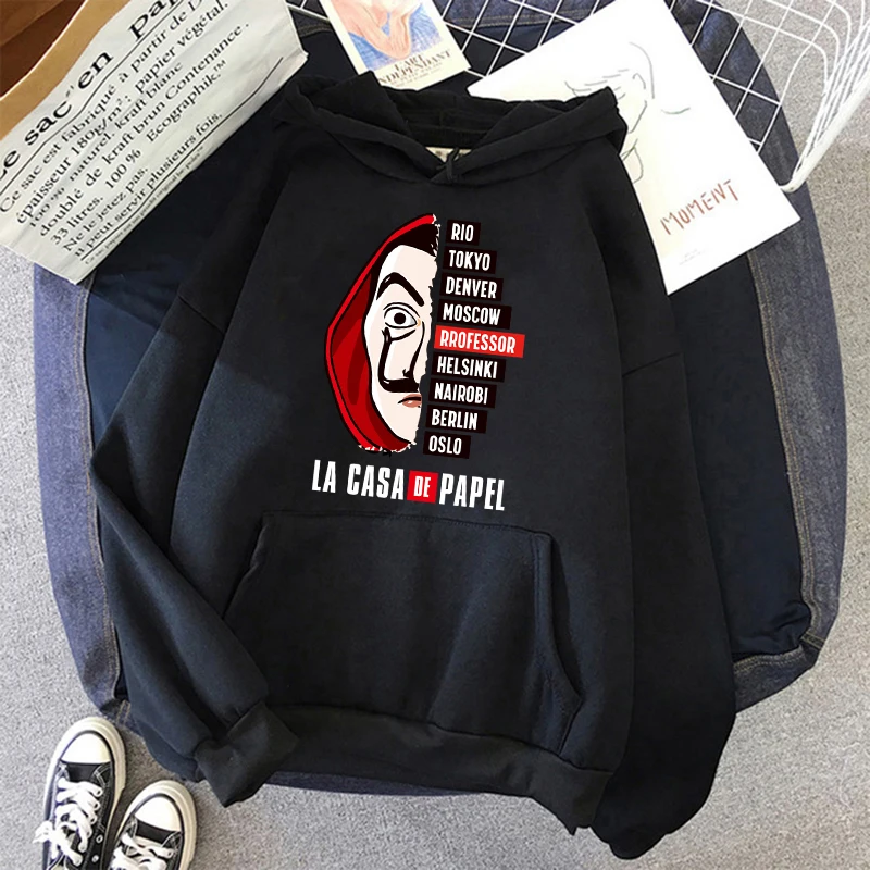 the house of paper bella ciao sweatshirt women funny cartoon hoodie la casa de papel hoody male 90s money heist hoodies unisex free global shipping