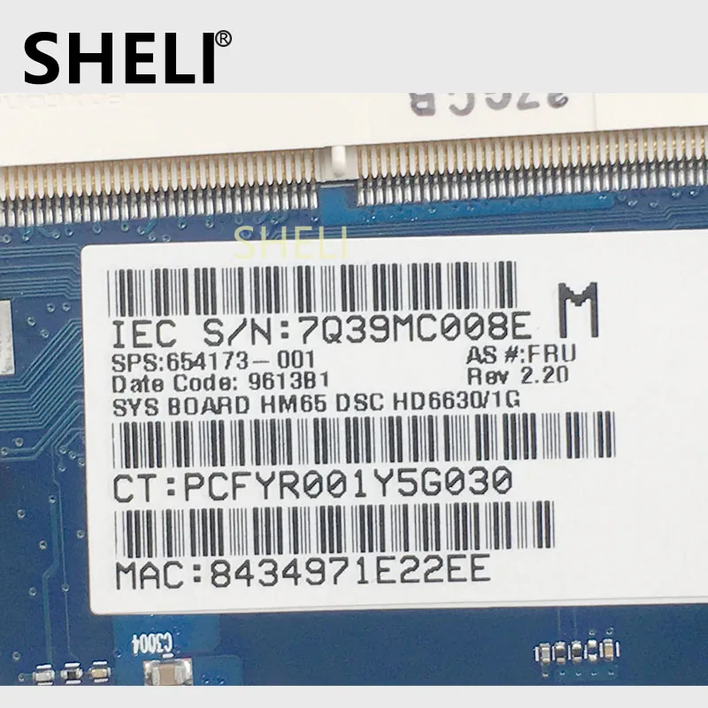 Материнская плата SHELI для HP Envy 14 2000 HM65 6050A2443401 654173 001 501 601|Материнские платы