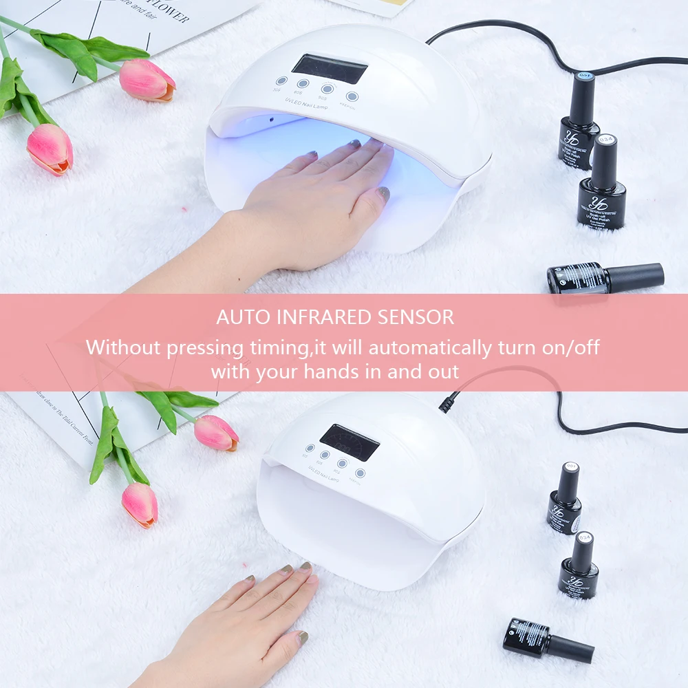 Хит продаж 50 Вт Сушилка для ногтей УФ светодиодный лампа Гель-лак леча светильник