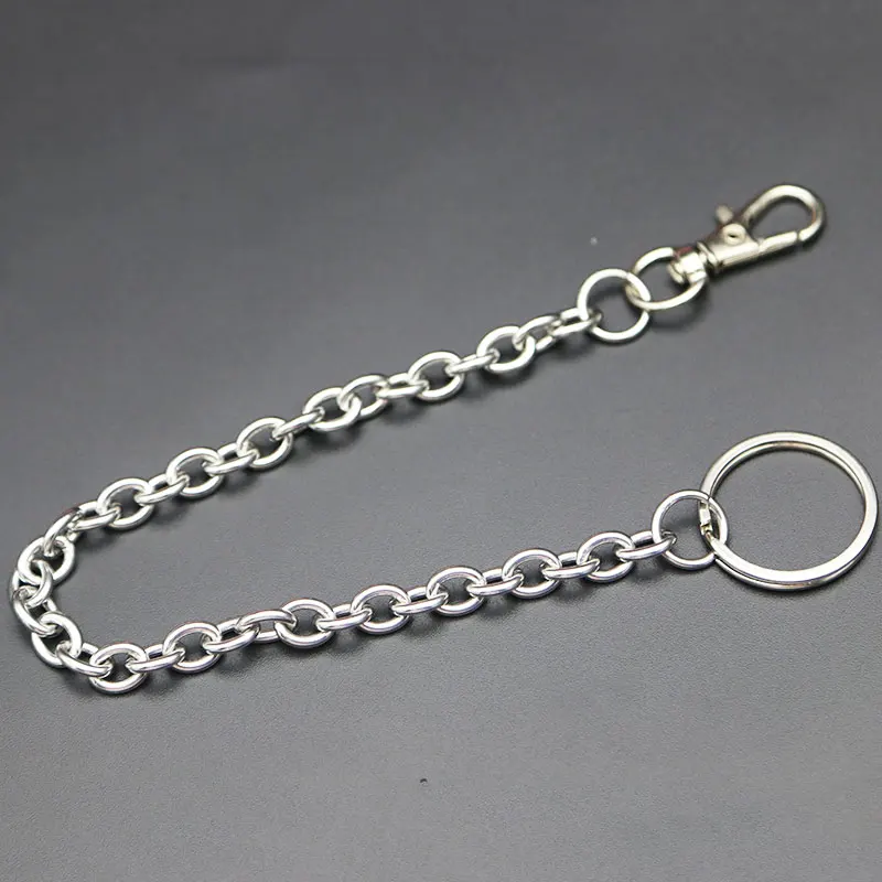 Цепочка-кольцо Мужская из нержавеющей стали длинная металлическая цепь-кошелек