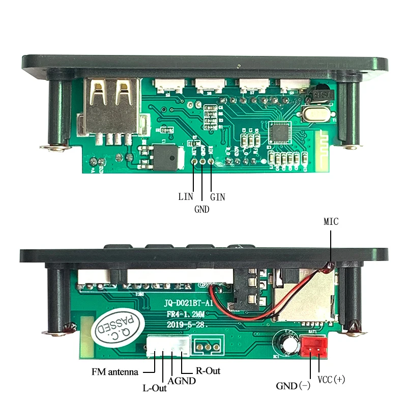 MP3 Bluetooth 5 0 плеер Музыкальный интегрированный декодер плата модуль USB FM Aux радио