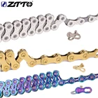Цепь ZTTO для горного и шоссейного велосипеда, цвет серебристо-серыйЗолотой, 89101112 скоростей, цепь с серебристыми Недостающими звеньями для соединения