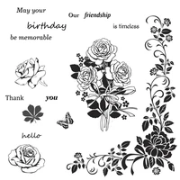 daboxibo bouquet of roses clear stamps mold for diy scrapbooking cards making decorate crafts 2020 new arrival
