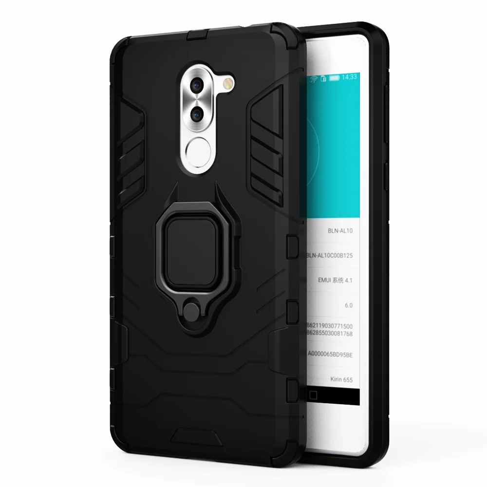 Shockproof Armor Case For Huawei Honor 6X GR5 2017 Ring Holder Stand Phone Back Cover Honor6x 6 X Coque | Мобильные телефоны и