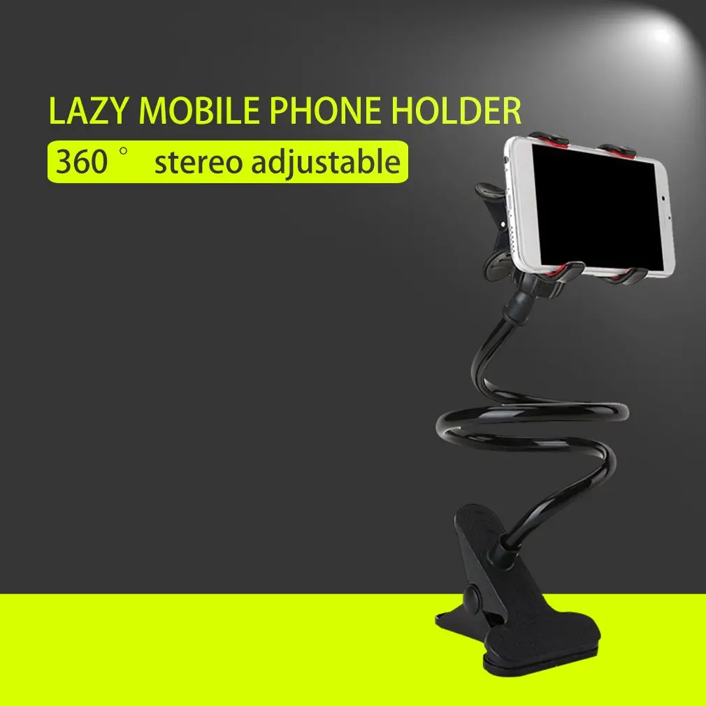 Flexible 360 Rotation Clip Mobile Mobile Phone Holder Lazy Bed Desktop Bracket Mount Stand Phone Clip Holder