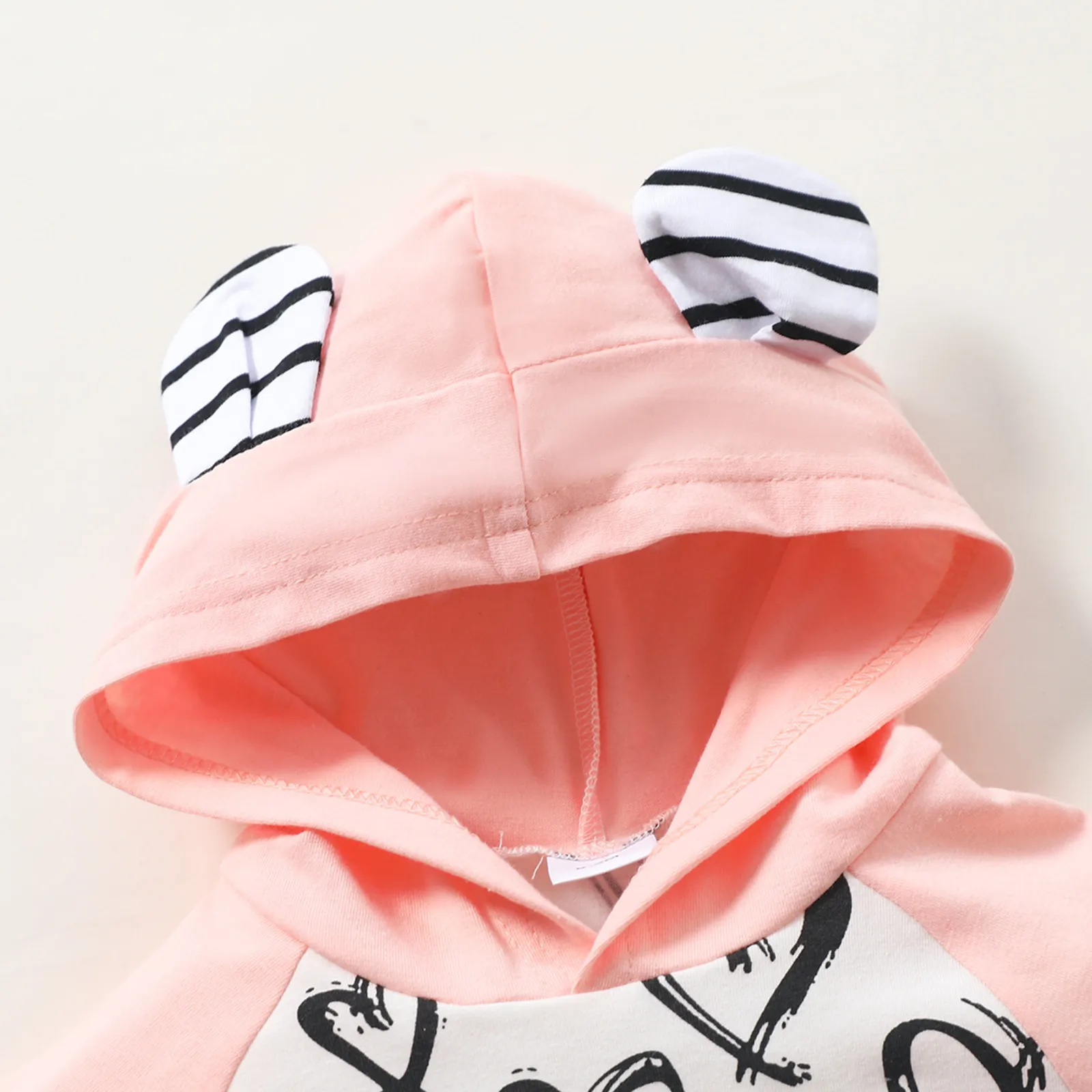 

Top And Top Fashion Cute Infant Newborn Baby Girl Clothes Hooded Sweatshirt Striped Pants 2pcs Outfit Cotton Baby Tracksuit Set