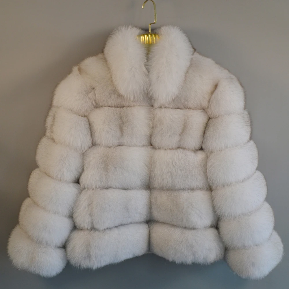 Роскошные Брендовые женские зимние плотные теплые пальто из натурального меха