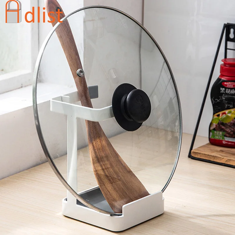 Креативная кастрюля с крышкой для крышек кастрюль стеллаж ложка полка