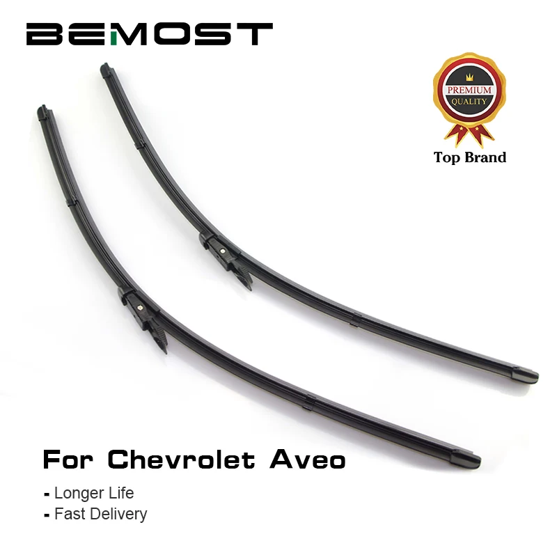 

BEMOST Car Front Window Windshield Wiper Blades Natural Rubber For Chevrolet Aveo MK1/MK2 T300 , 2002 To 2018 U Hook/Pinch Tab