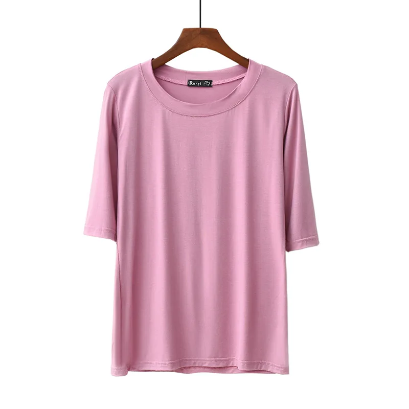 Базовая стильная повседневная одежда для женщин женская футболка однотонные