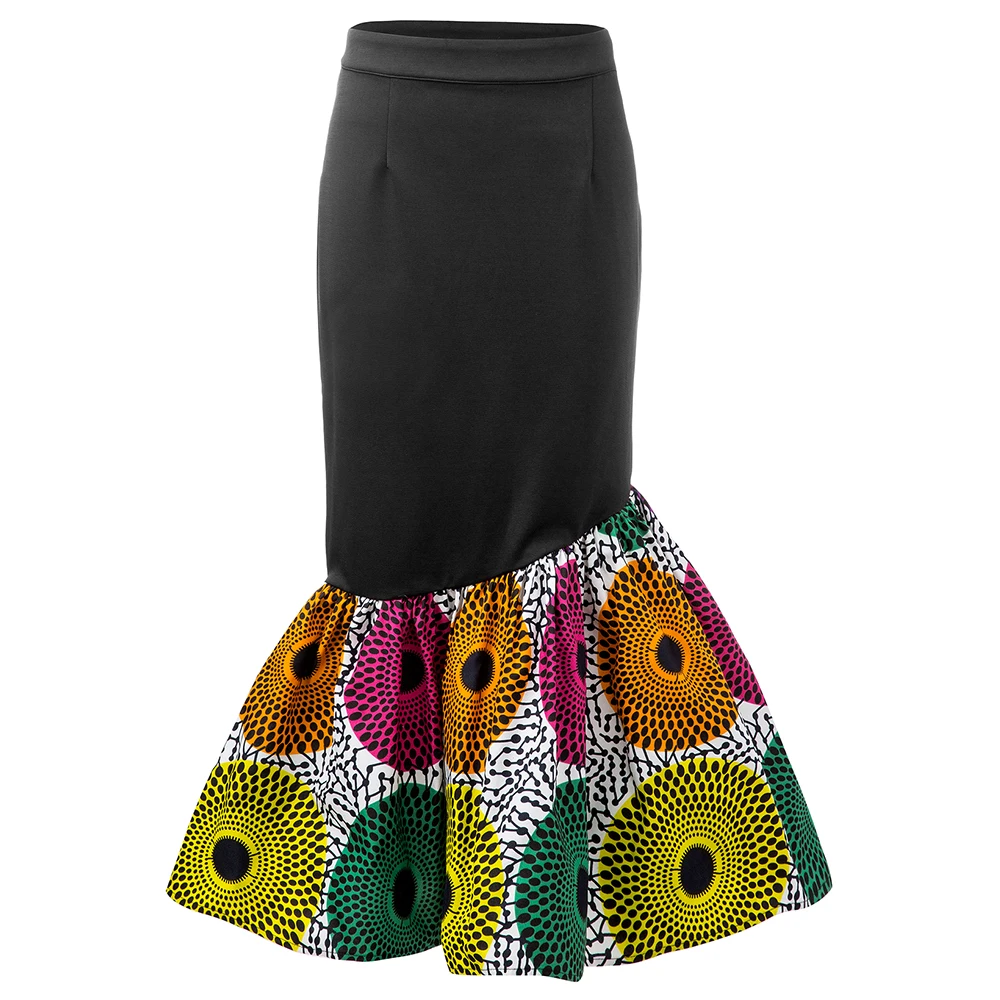 Юбка африканская женская с принтом стильная модная эластичная повседневная юбка