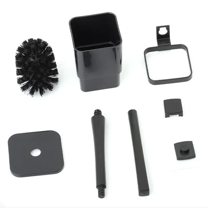 

Modern Bathroom Corner Wall-mounted Soft Cleaning Brush Household Toilet Rack Set Free Punch Wc Brush Holder Washing Accessories