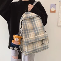 high value plaid schoolbag korean version ulzzang junior high school students backpack backpack mochila feminina sac a dos