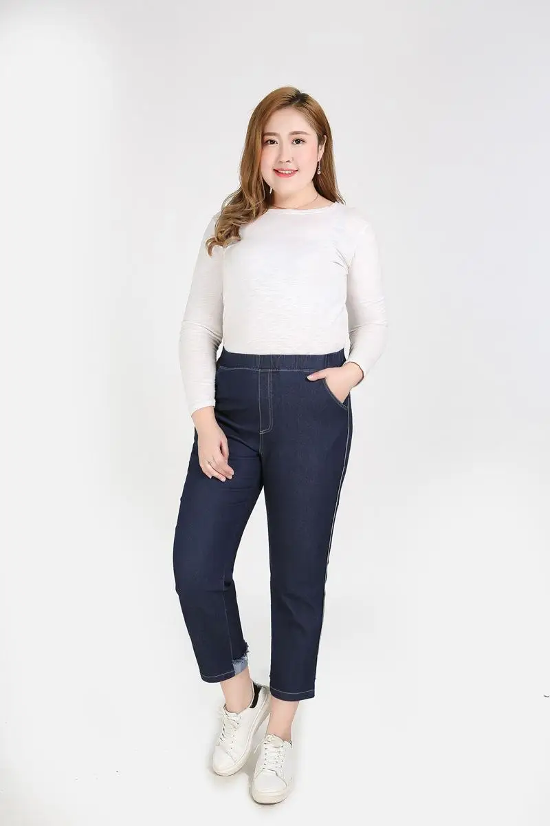 2XL-9XL женские большие размеры джинсы повседневные с высокой талией стрейч джинсовые брюки женские 5XL 6XL 7XL Большие размеры зимние обтягивающие джинсы брюки