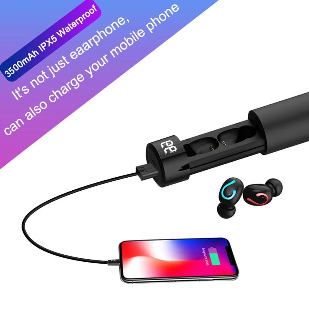 HBQ Q67 Q32 Bluetooth 5 0 мини беспроводные наушники TWS спортивные гарнитура 3D стерео чехол