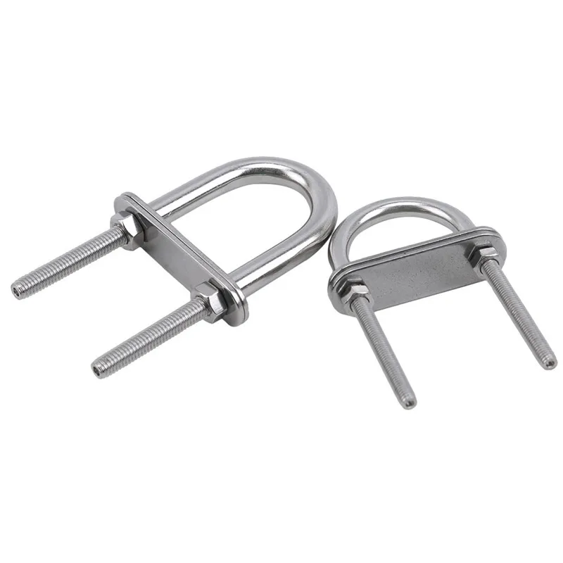 

M5 * 78 M6 * 90 Hunting Bow Stern Eye U-Bolt Stainless Steel Marine Bolt Rope Rigging Replace Rowboats Accessories Marine U Bolt