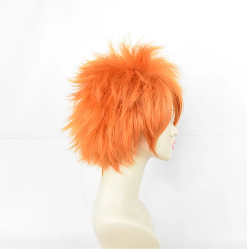 Haikyuu! Парик Hinata Syouyou для косплея термостойкий из синтетических волос с короткими