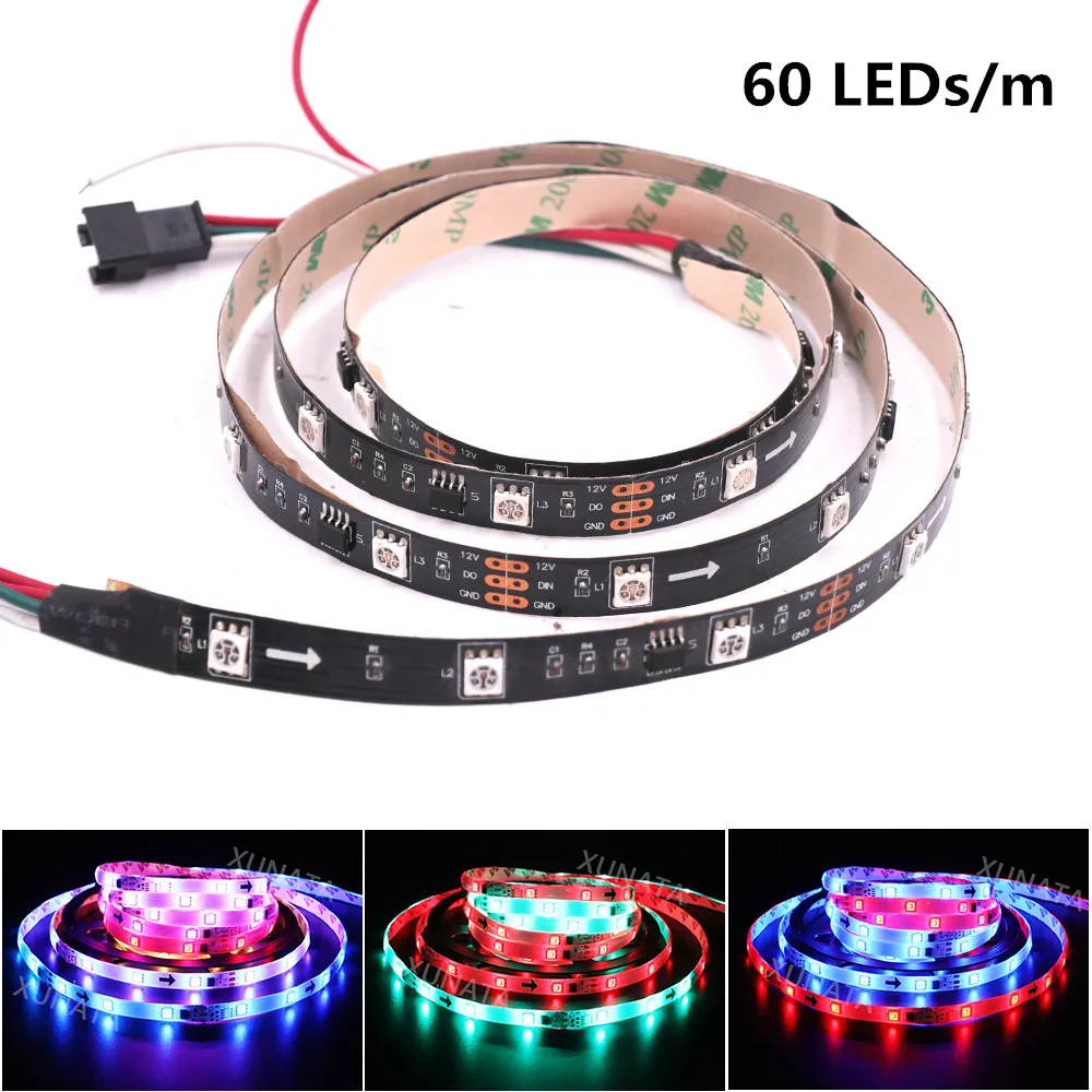 WS2811 Светодиодная лента постоянного тока 5 в полный цвет 30 светодиодов/м 60 5050 SMD