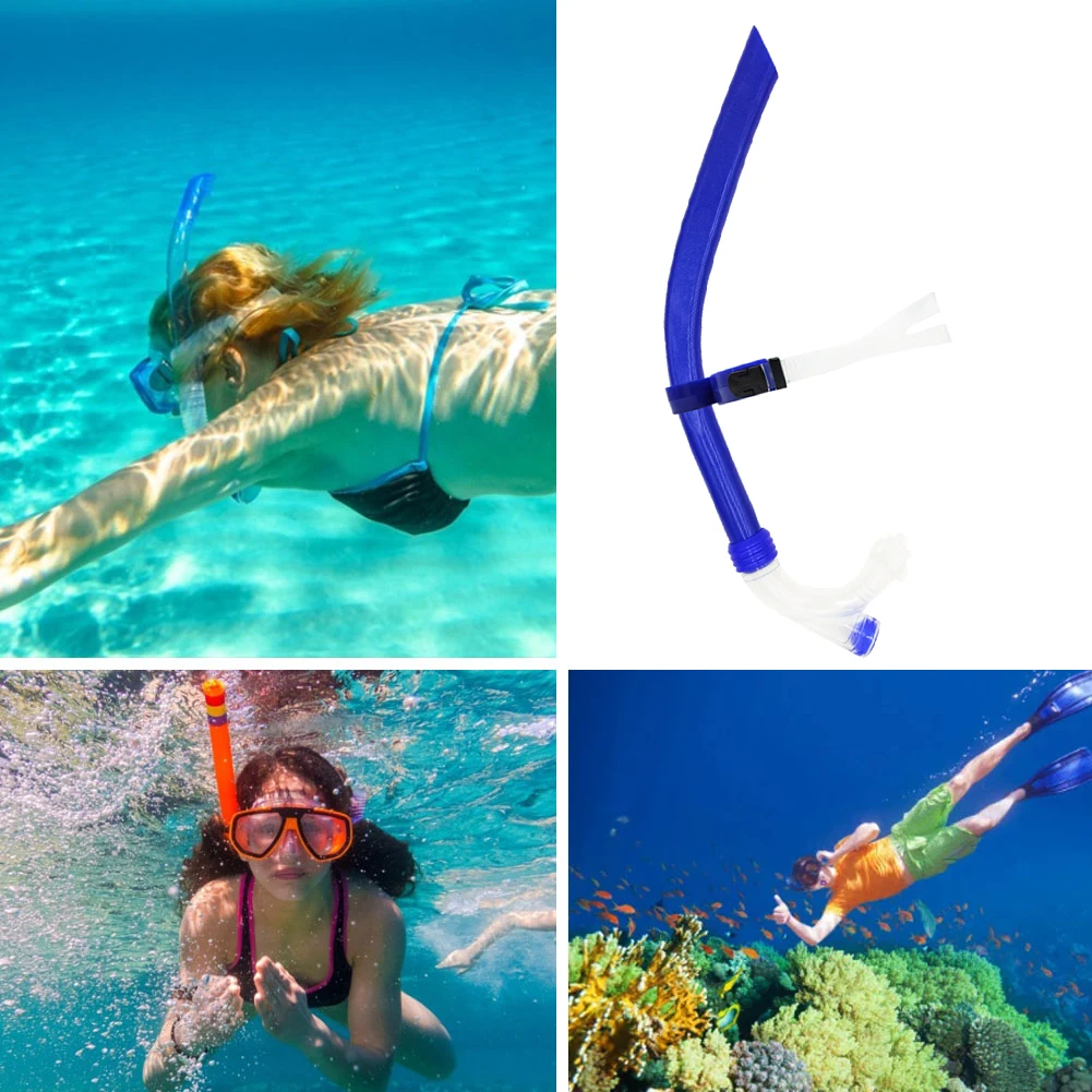 

Full Dry Diving Snorkel Underwater Diving Silicone Breathing Tube Spearfishing Snorkel Tube Snorkeling Swimming Pool Air Tube