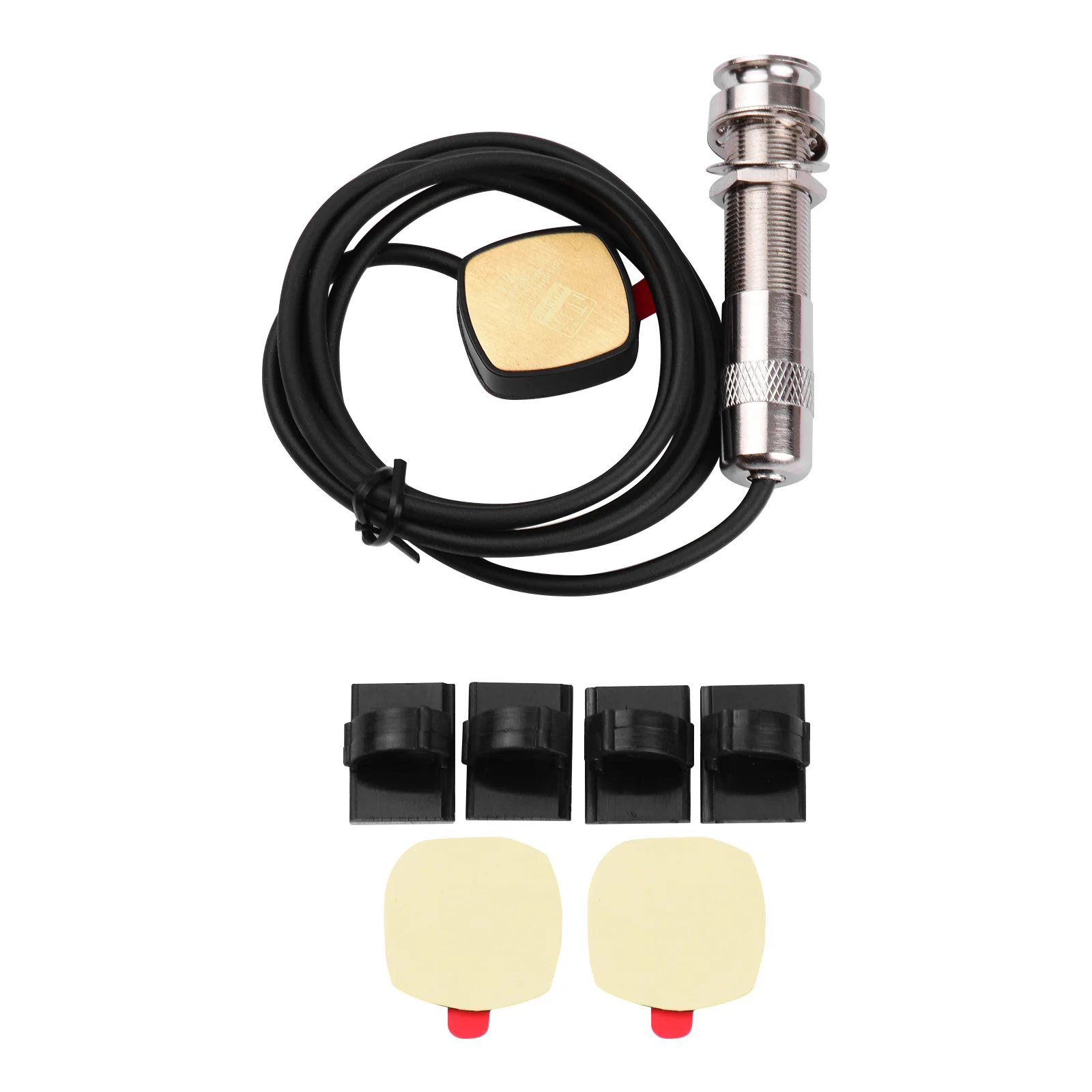 

Universal Self-adhesive Guitar Pickup Transducer 6.35mm Endpin Jack for Acoustic Classic Guitar Ukulele Violin with Carry Bag