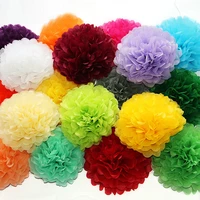 30 colors free shipping 100pcs 8 20cm tissue paper pom poms flower balls party wedding home birthday tea party decorations