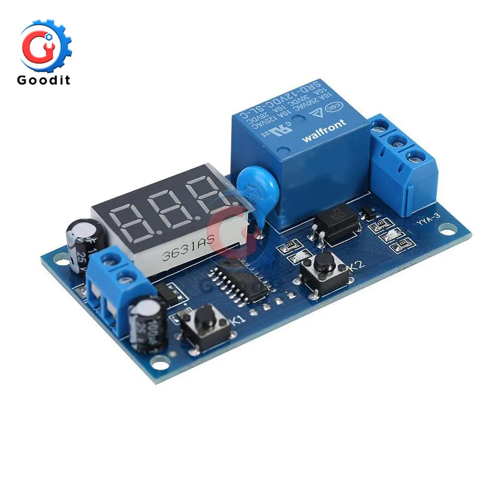 

DC 12V Infinite Cycle Delay Relay Timer ON/OFF Switch Loop Module with LED Display Timing Timer Relay Module