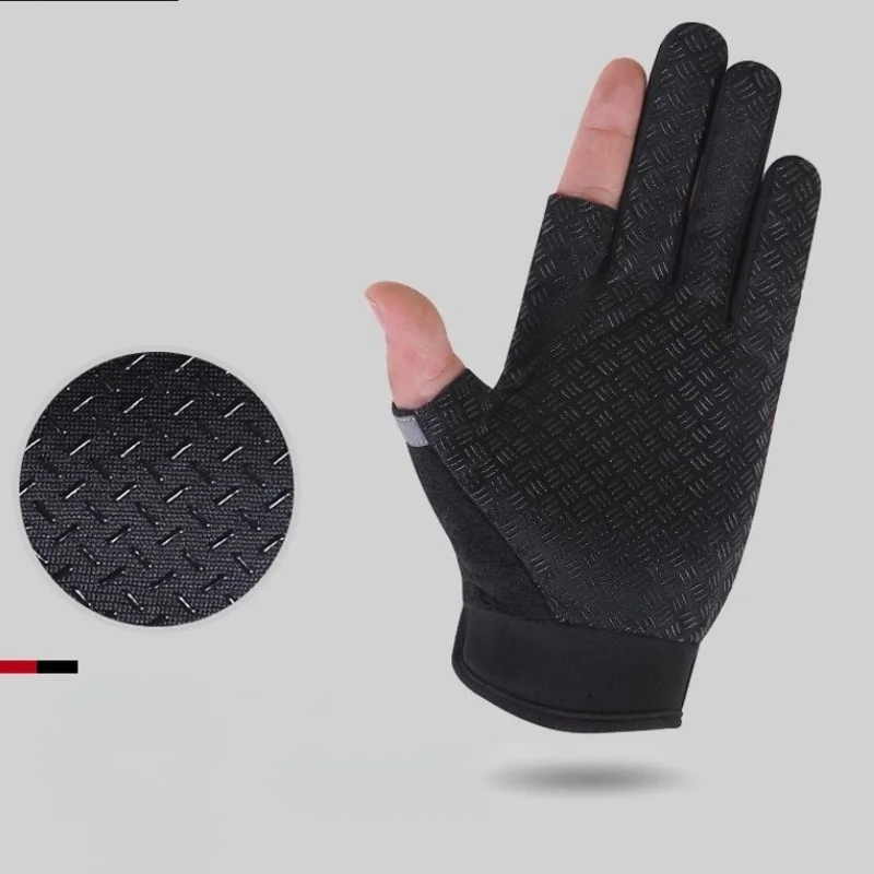 Winter Cycling Gloves Bicycle Warm Touchscreen Two Fingers Gloves Waterproof Outdoor Bike Skiing Motorcycle Riding Gloves