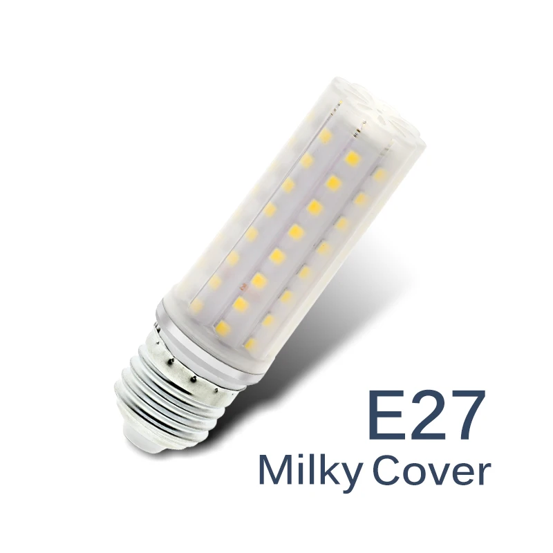 E27 Milky Cover Светодиодный лампочка E27 9 Вт AC86-265V 80 светодиодный s Прозрачный/молочный Чехол Высокая яркость без мерцания энергосберегающий светодиодный светильник светодиодный кукурузная лампочка - Испускаемый цвет: E27 Milky Cover