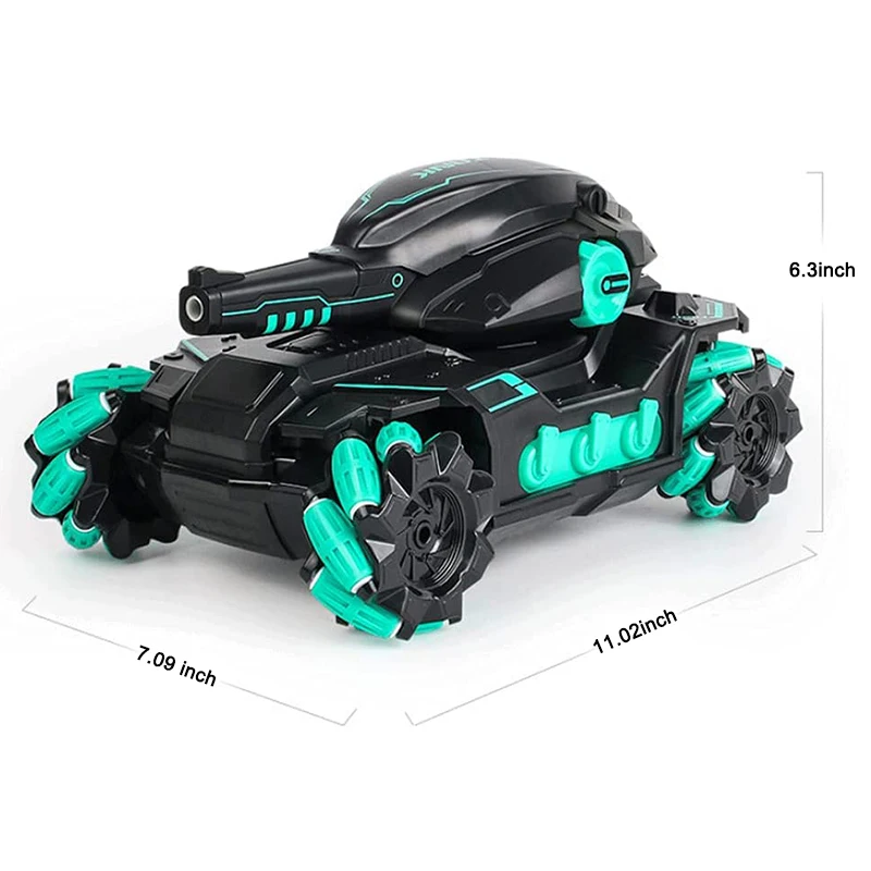 2 4G Водяная бомба RC Танк с подсветкой и музыкой игрушки для мальчиков гусеничный