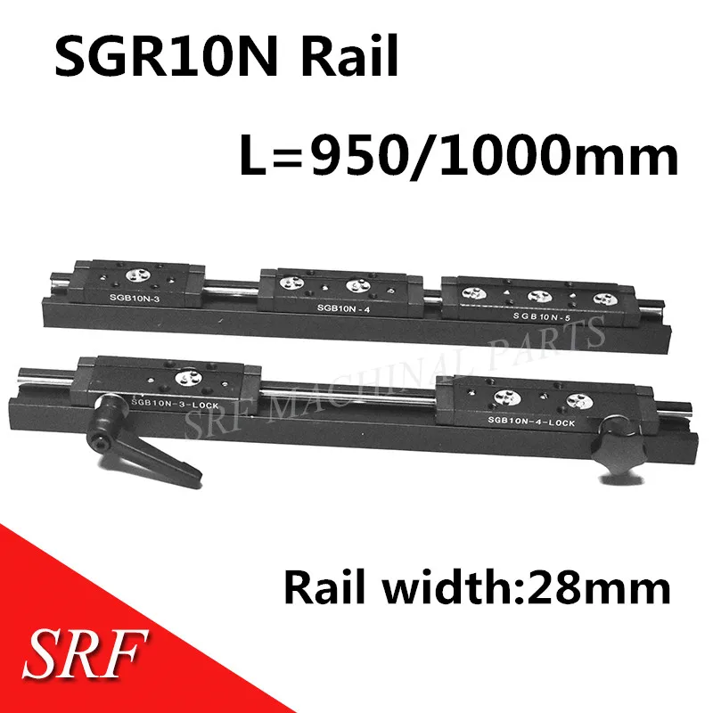 

Roller linear guide rail 1set SGB10N L=950/1000mm with Double axis linear rail block SGB10N
