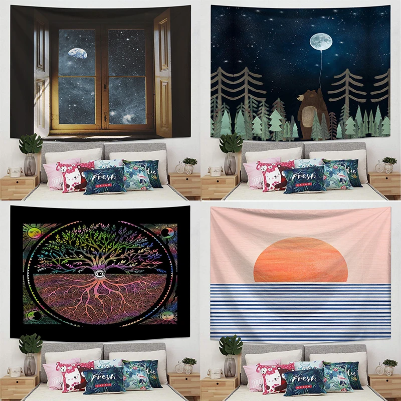 Прямая поставка Мандала хиппи психоделический гобелен декор в стиле бохо Ouija