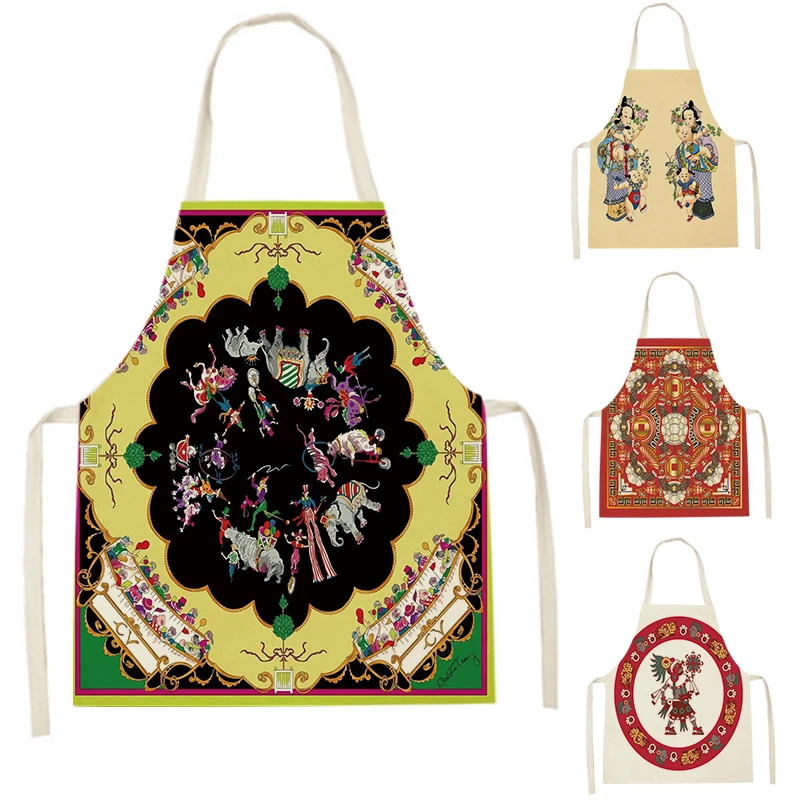 

Кухонные фартуки WQL2894 для женщин, льняные нагрудники, фартук для уборки дома, водонепроницаемые поварские фартуки для выпечки, для детей