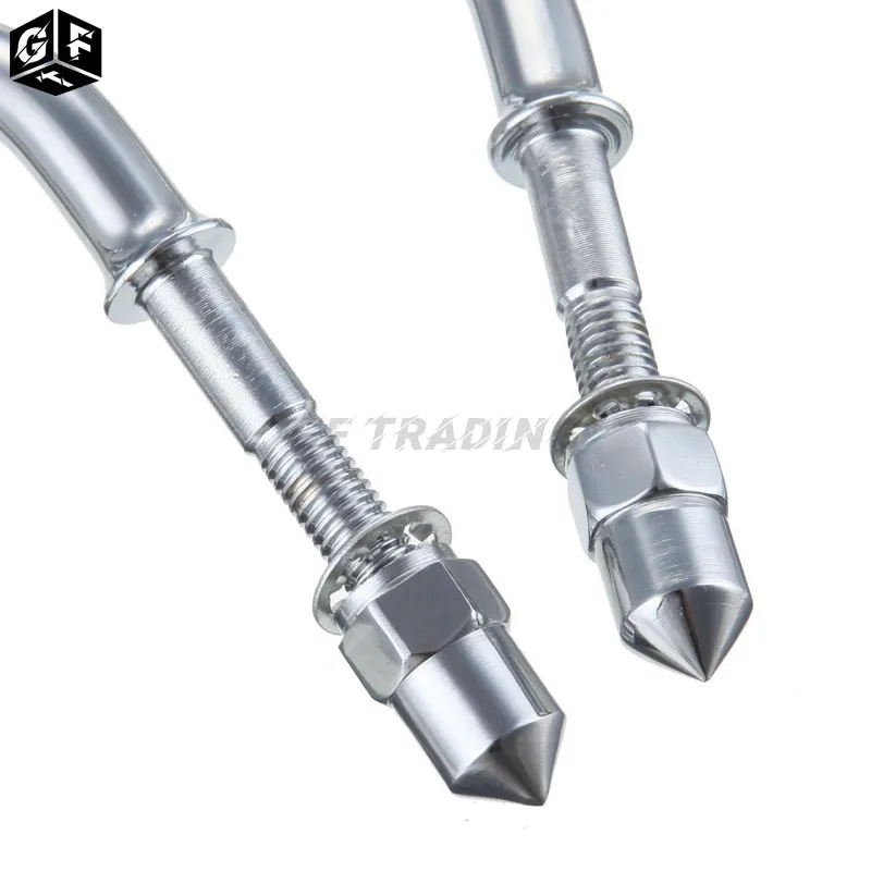 1 пара мотоциклетное хромированное металлическое зеркало заднего вида для Harley Road