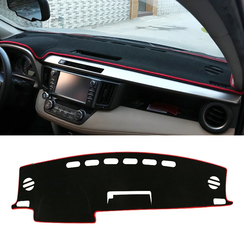 

Car Dashboard Cover Mats Avoid Light Pad Instrument Platform Desk Carpets for toyota rav4 2013 2014 2015 2016 2017 2018