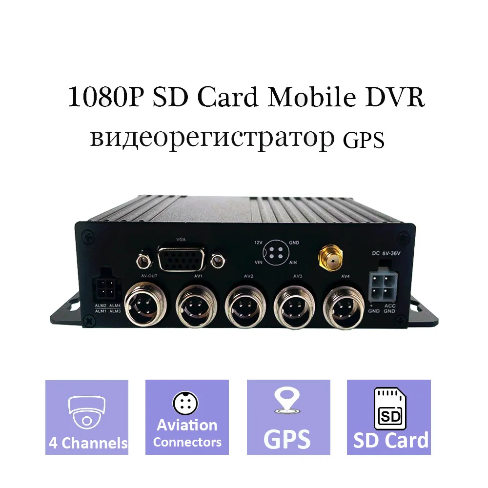 1080P SD-карта 2ch/4ch GPS позиционирование мобильного видеорегистратора - купить по