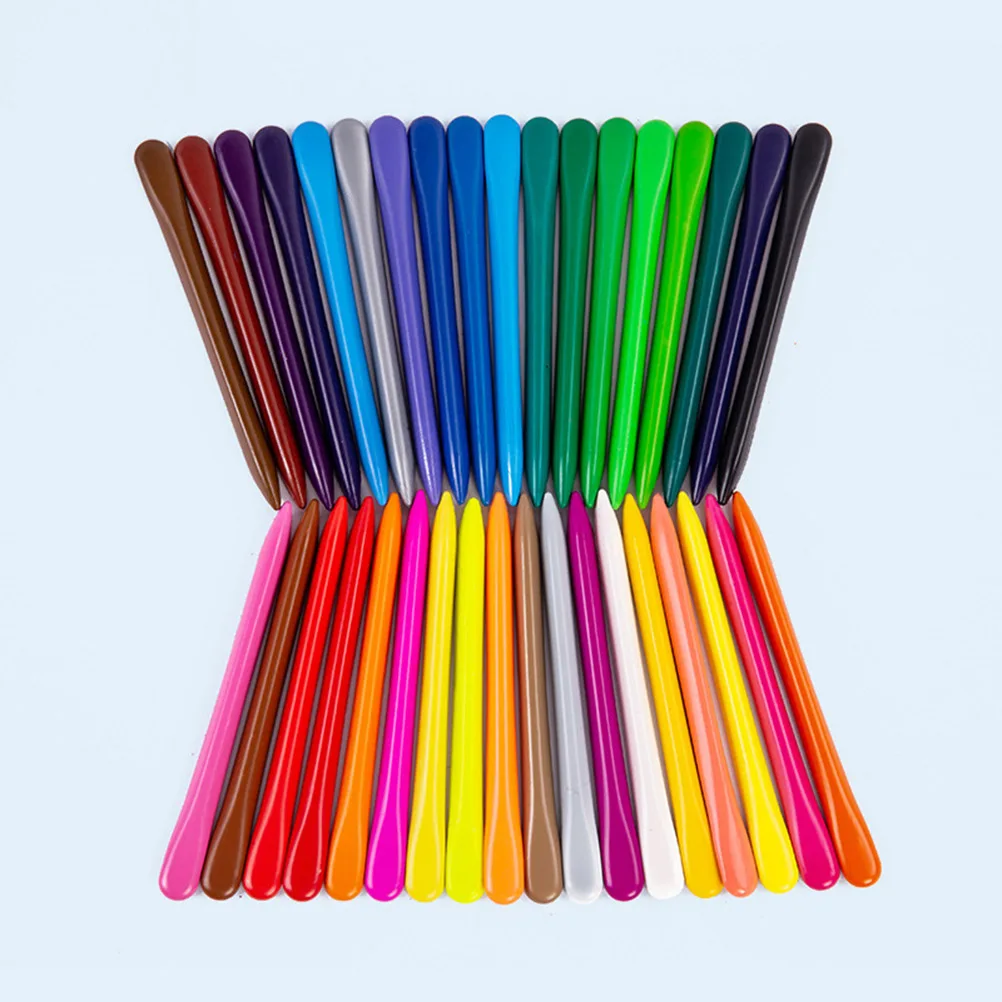 Треугольные мелки 36 цветов креативные моющиеся и нетоксичные восковые для