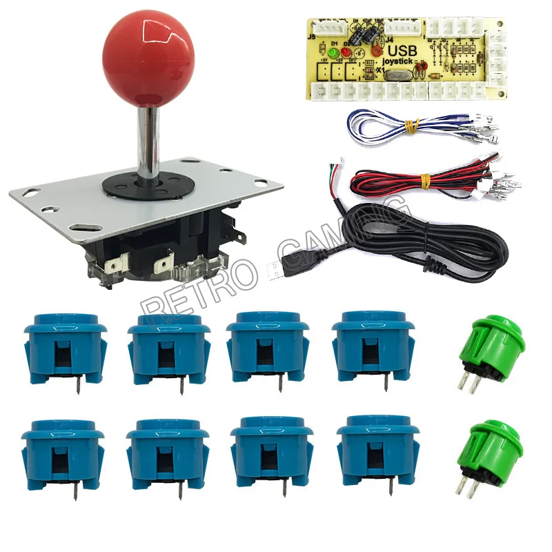 

Arcade Joystick DIY Kit Zero Delay Arcade DIY Kit USB Encoder To PC Arcade Sanwa Joystick + Sanwa Push Buttons For Arcade Mame