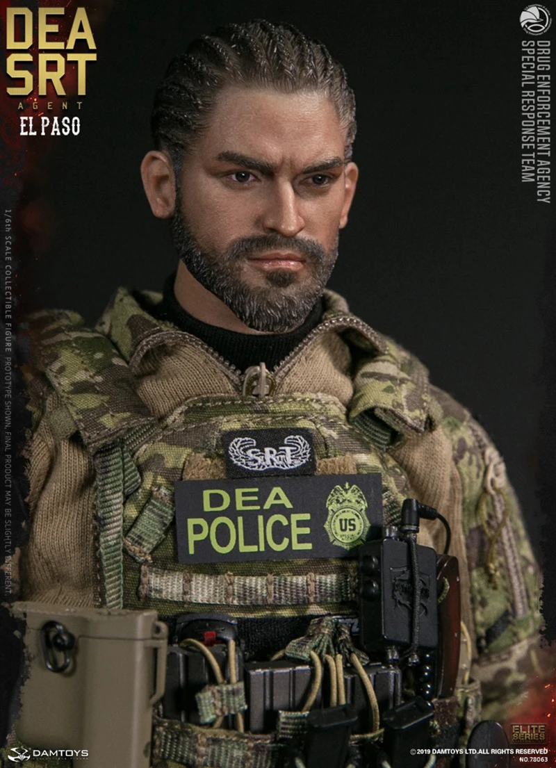Для любителей коллекции подарки DAMTOYS 1/6 DEA SRT(специальная команда отклика) агент EL PASO(78063) для коллекции фанатов