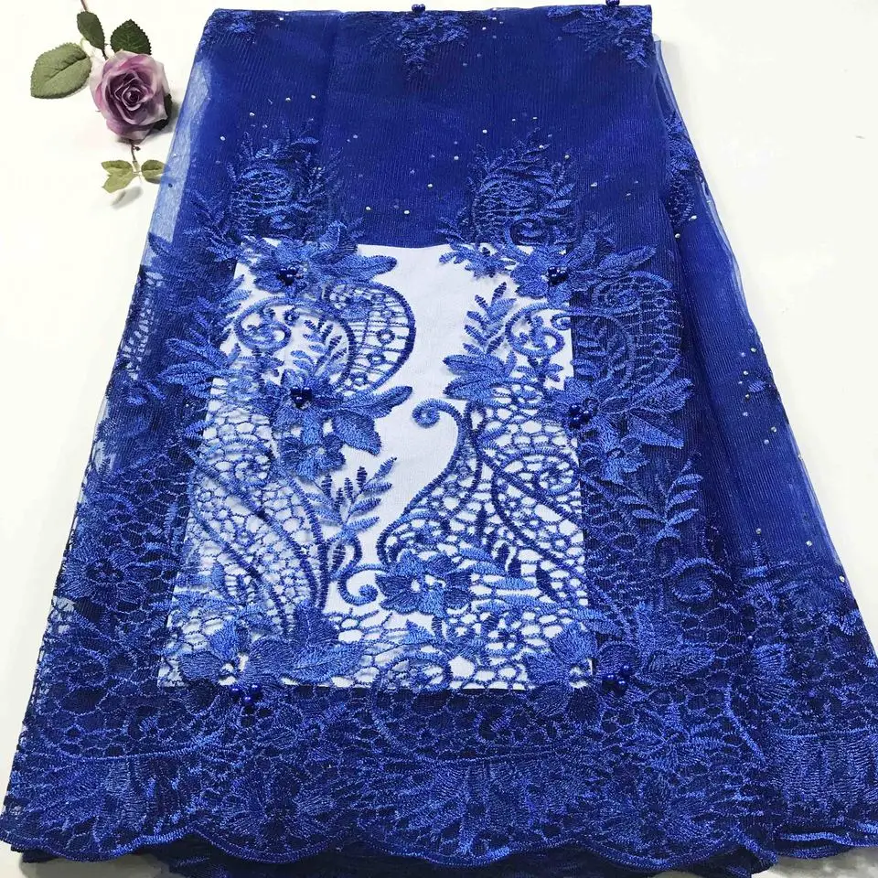 Африканская кружевная ткань 2021 высококачественное кружево с бисером/белый тюль