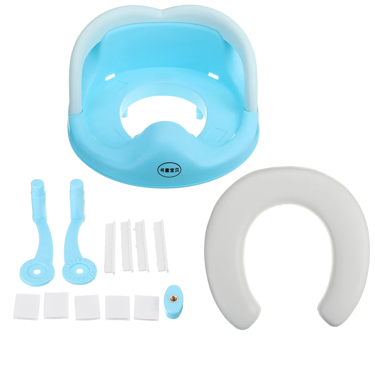 

Baby Toilet Training Seat Anti-Slip Potty Training Seat with Seat Urinal PVC Cushion Armrests Boy Girl Infant Toddler Toilet