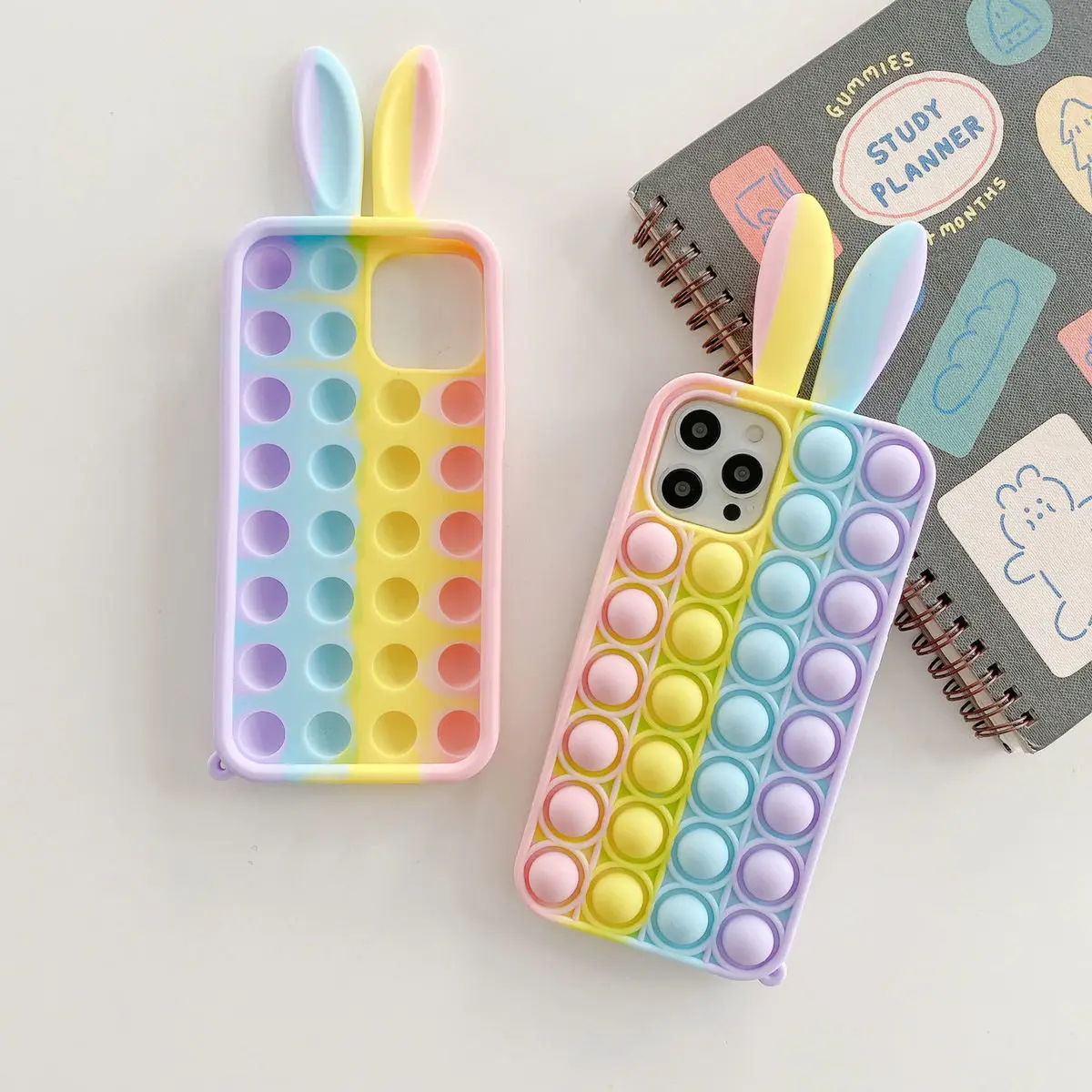 

Newest Silicone Amusing Cute Rabbit Ears Phone Case for Iphone XS Max 6 XR 8 X 7 Plus Shockproof Soft TPU Protective Back Cover