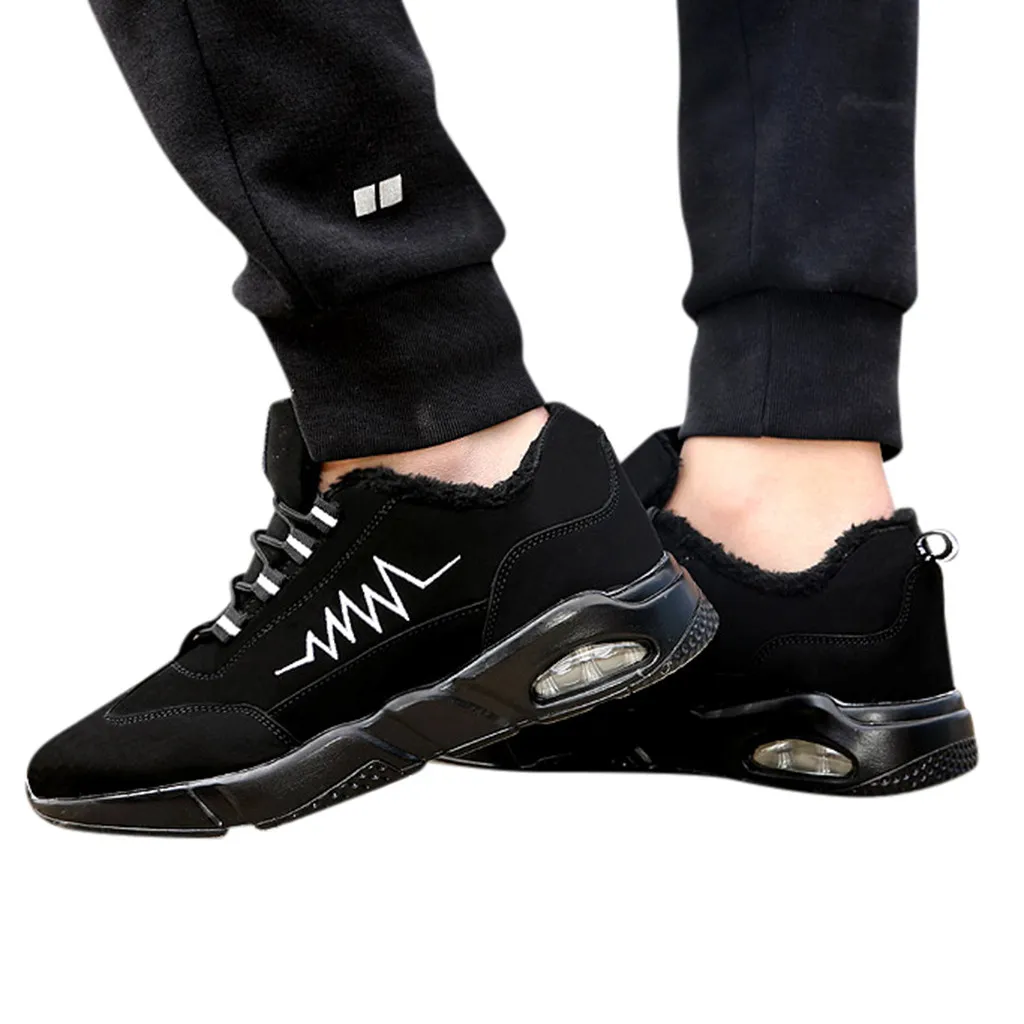 Зима 2019 хит продаж зимние мужские Джокер теплые кроссовки и бархатная обувь