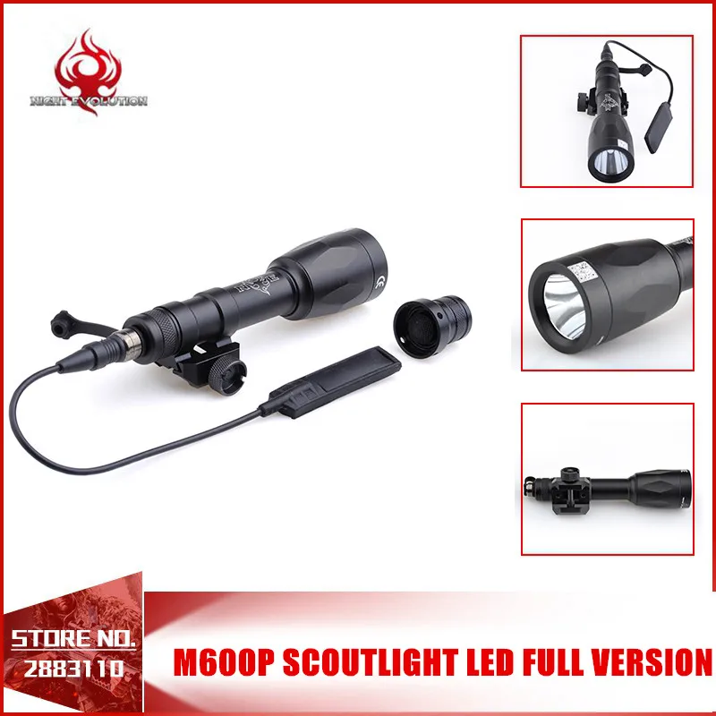 Night Evolution Weapon Tactical  Flashlight M600P Scout light LED Gun Flashlight Laser 679 Lumens Airsoft Gun Fleshlight NE04027