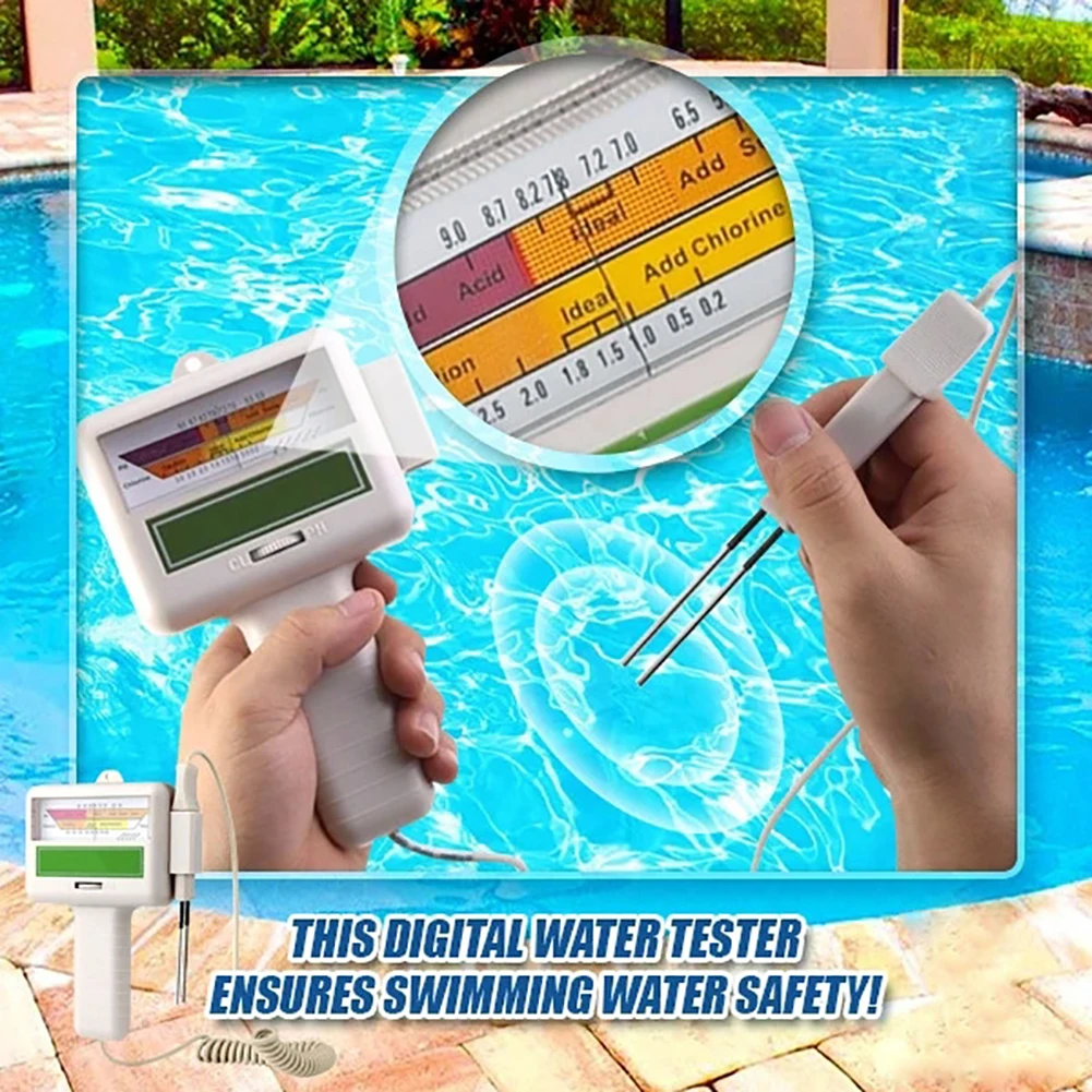 

Portable PH Value Tester Chlorine Meter Swimming Pool Aquarium PH Water Quality Test Instruments Measure Tools Multifunction