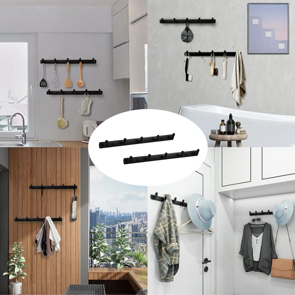 

2PCS Coat Hooks Wall Mount Hook Hanger Organizer Coat Towel Hat Clothes Hanging Rack Practical Durable Hook Holder Bathroom