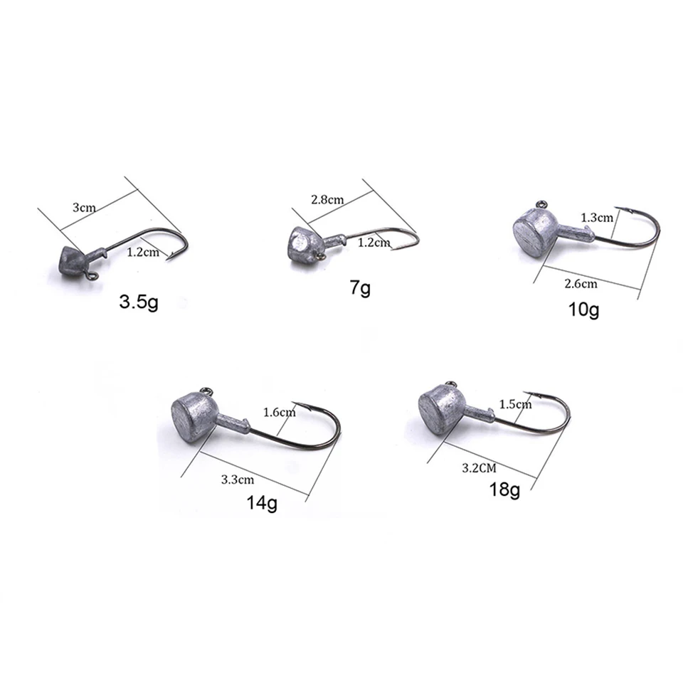 Walk Fish 5 шт./лот новый высококачественный крючок с свинцовой головкой 3 г/7 г/10 г/14 г/18