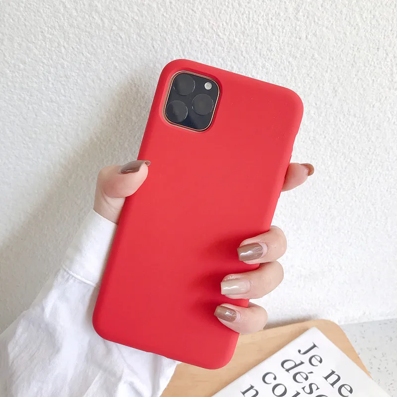 

Suitable for iPhone 7 8 plus 6 6s XS Max X XR shockproof rubber phone case and iPhone 11 11Pro Max liquid TPU silicone soft case