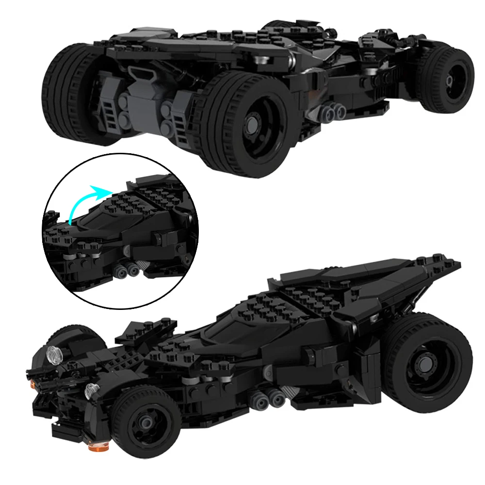 

New Movie Sports Speed Car Racer Heroes Black Supercar Model Building Blocks 381PCS DIY Bricks Toys For Collection Xmas Gifts