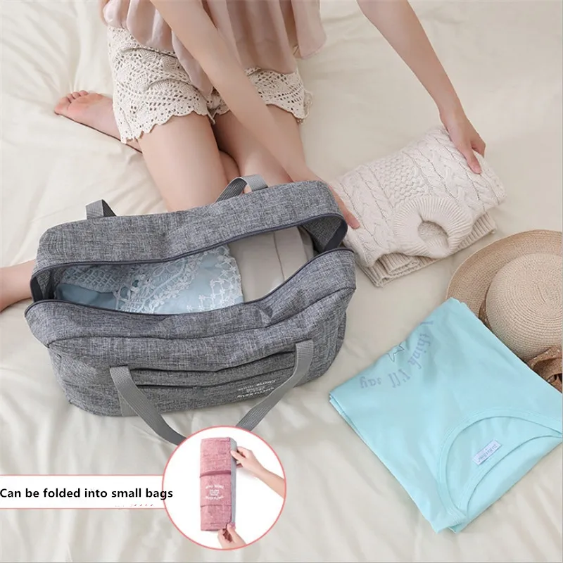 Waterproof Oxford Travel Bags Women Men High Quality Duffle Organizer Luggage Foldable Storage Packing Cubes Weekend Handbags