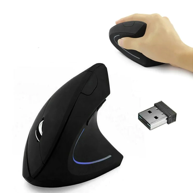 

FOR 2022 Wireless Mouse Vertical Gaming Mouse USB Computer Mice Ergonomic Desktop Upright Mouse 1600DPI for PC Laptop Office